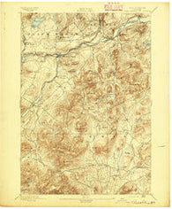 Ausable New York Historical topographic map, 1:62500 scale, 15 X 15 Minute, Year 1895