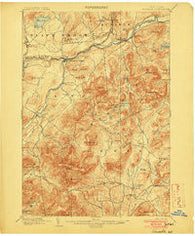 Ausable New York Historical topographic map, 1:62500 scale, 15 X 15 Minute, Year 1903