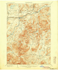 Ausable New York Historical topographic map, 1:62500 scale, 15 X 15 Minute, Year 1903