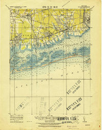 Babylon New York Historical topographic map, 1:62500 scale, 15 X 15 Minute, Year 1919