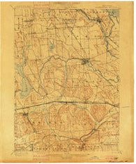 Baldwinsville New York Historical topographic map, 1:62500 scale, 15 X 15 Minute, Year 1900