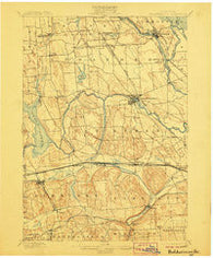 Baldwinsville New York Historical topographic map, 1:62500 scale, 15 X 15 Minute, Year 1900