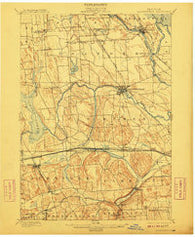 Baldwinsville New York Historical topographic map, 1:62500 scale, 15 X 15 Minute, Year 1900