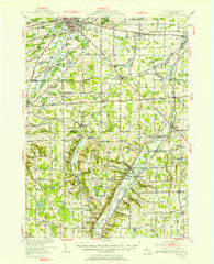 Batavia New York Historical topographic map, 1:62500 scale, 15 X 15 Minute, Year 1950