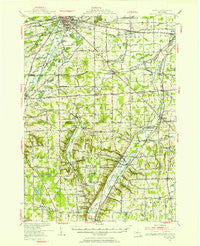 Batavia New York Historical topographic map, 1:62500 scale, 15 X 15 Minute, Year 1950