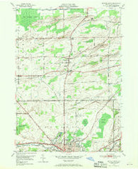 Batavia North New York Historical topographic map, 1:24000 scale, 7.5 X 7.5 Minute, Year 1950
