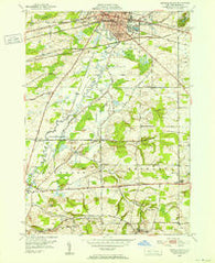 Batavia South New York Historical topographic map, 1:24000 scale, 7.5 X 7.5 Minute, Year 1950