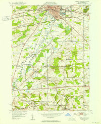 Batavia South New York Historical topographic map, 1:24000 scale, 7.5 X 7.5 Minute, Year 1950
