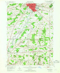 Batavia South New York Historical topographic map, 1:24000 scale, 7.5 X 7.5 Minute, Year 1950