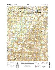 Batavia South New York Current topographic map, 1:24000 scale, 7.5 X 7.5 Minute, Year 2016