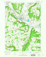 Bath New York Historical topographic map, 1:24000 scale, 7.5 X 7.5 Minute, Year 1953
