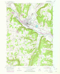 Bath New York Historical topographic map, 1:24000 scale, 7.5 X 7.5 Minute, Year 1953