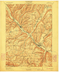 Bath New York Historical topographic map, 1:62500 scale, 15 X 15 Minute, Year 1910