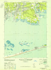 Bay Shore East New York Historical topographic map, 1:24000 scale, 7.5 X 7.5 Minute, Year 1944