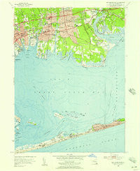 Bay Shore East New York Historical topographic map, 1:24000 scale, 7.5 X 7.5 Minute, Year 1955