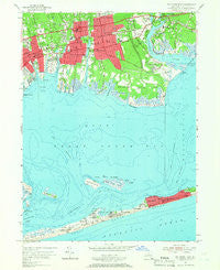 Bay Shore East New York Historical topographic map, 1:24000 scale, 7.5 X 7.5 Minute, Year 1955