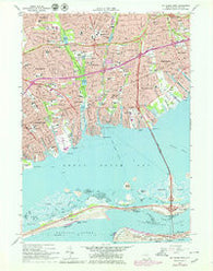Bay Shore West New York Historical topographic map, 1:24000 scale, 7.5 X 7.5 Minute, Year 1969