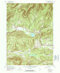 Bearsville New York Historical topographic map, 1:24000 scale, 7.5 X 7.5 Minute, Year 1945