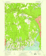 Bellport New York Historical topographic map, 1:24000 scale, 7.5 X 7.5 Minute, Year 1956