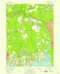 Bellport New York Historical topographic map, 1:24000 scale, 7.5 X 7.5 Minute, Year 1956