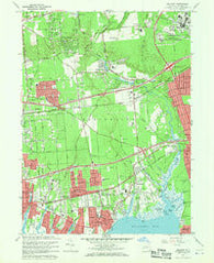 Bellport New York Historical topographic map, 1:24000 scale, 7.5 X 7.5 Minute, Year 1967
