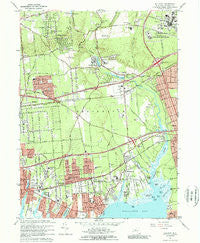Bellport New York Historical topographic map, 1:24000 scale, 7.5 X 7.5 Minute, Year 1967