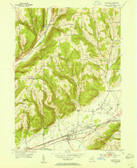 Big Flats New York Historical topographic map, 1:24000 scale, 7.5 X 7.5 Minute, Year 1953