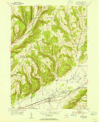 Big Flats New York Historical topographic map, 1:24000 scale, 7.5 X 7.5 Minute, Year 1953