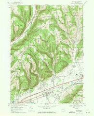Big Flats New York Historical topographic map, 1:24000 scale, 7.5 X 7.5 Minute, Year 1969