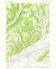 Big Flats New York Historical topographic map, 1:24000 scale, 7.5 X 7.5 Minute, Year 1969