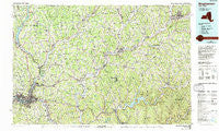 Binghamton New York Historical topographic map, 1:100000 scale, 30 X 60 Minute, Year 1985
