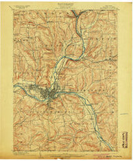 Binghamton New York Historical topographic map, 1:62500 scale, 15 X 15 Minute, Year 1904