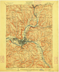 Binghamton New York Historical topographic map, 1:62500 scale, 15 X 15 Minute, Year 1904