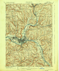 Binghamton New York Historical topographic map, 1:62500 scale, 15 X 15 Minute, Year 1904
