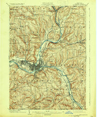 Binghamton New York Historical topographic map, 1:62500 scale, 15 X 15 Minute, Year 1904