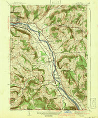 Binghamton East New York Historical topographic map, 1:31680 scale, 7.5 X 7.5 Minute, Year 1942
