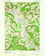 Binghamton East New York Historical topographic map, 1:24000 scale, 7.5 X 7.5 Minute, Year 1961