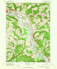 Binghamton East New York Historical topographic map, 1:24000 scale, 7.5 X 7.5 Minute, Year 1961