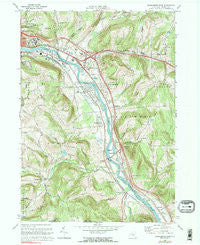 Binghamton East New York Historical topographic map, 1:24000 scale, 7.5 X 7.5 Minute, Year 1968