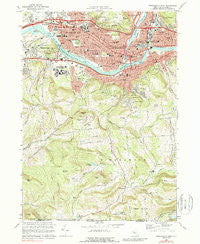 Binghamton West New York Historical topographic map, 1:24000 scale, 7.5 X 7.5 Minute, Year 1968
