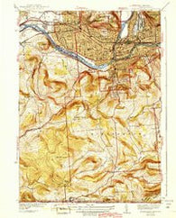 Binghamton West New York Historical topographic map, 1:31680 scale, 7.5 X 7.5 Minute, Year 1942