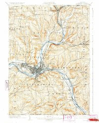 Binghamton New York Historical topographic map, 1:62500 scale, 15 X 15 Minute, Year 1904