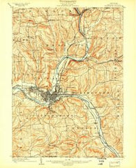Binghamton New York Historical topographic map, 1:62500 scale, 15 X 15 Minute, Year 1904