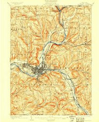 Binghamton New York Historical topographic map, 1:62500 scale, 15 X 15 Minute, Year 1904