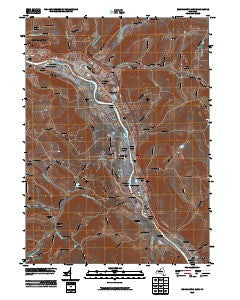 Binghamton East New York Historical topographic map, 1:24000 scale, 7.5 X 7.5 Minute, Year 2010
