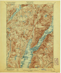 Bolton New York Historical topographic map, 1:62500 scale, 15 X 15 Minute, Year 1900