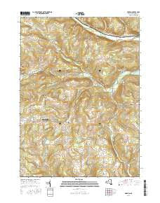 Borden New York Current topographic map, 1:24000 scale, 7.5 X 7.5 Minute, Year 2016