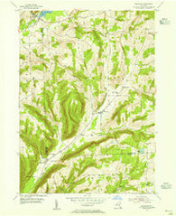 Bradford New York Historical topographic map, 1:24000 scale, 7.5 X 7.5 Minute, Year 1953