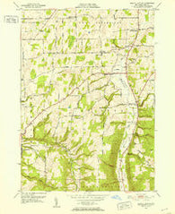 Bristol Center New York Historical topographic map, 1:24000 scale, 7.5 X 7.5 Minute, Year 1951