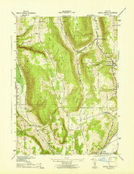 Bristol Springs New York Historical topographic map, 1:31680 scale, 7.5 X 7.5 Minute, Year 1942